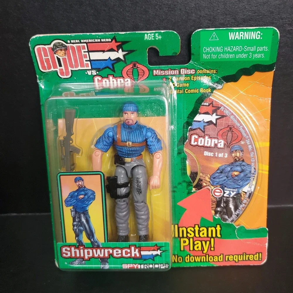 Gi Joe Spy Troops Shipwrecked Action Figure, Instant Mission Disc NOS Box Damage